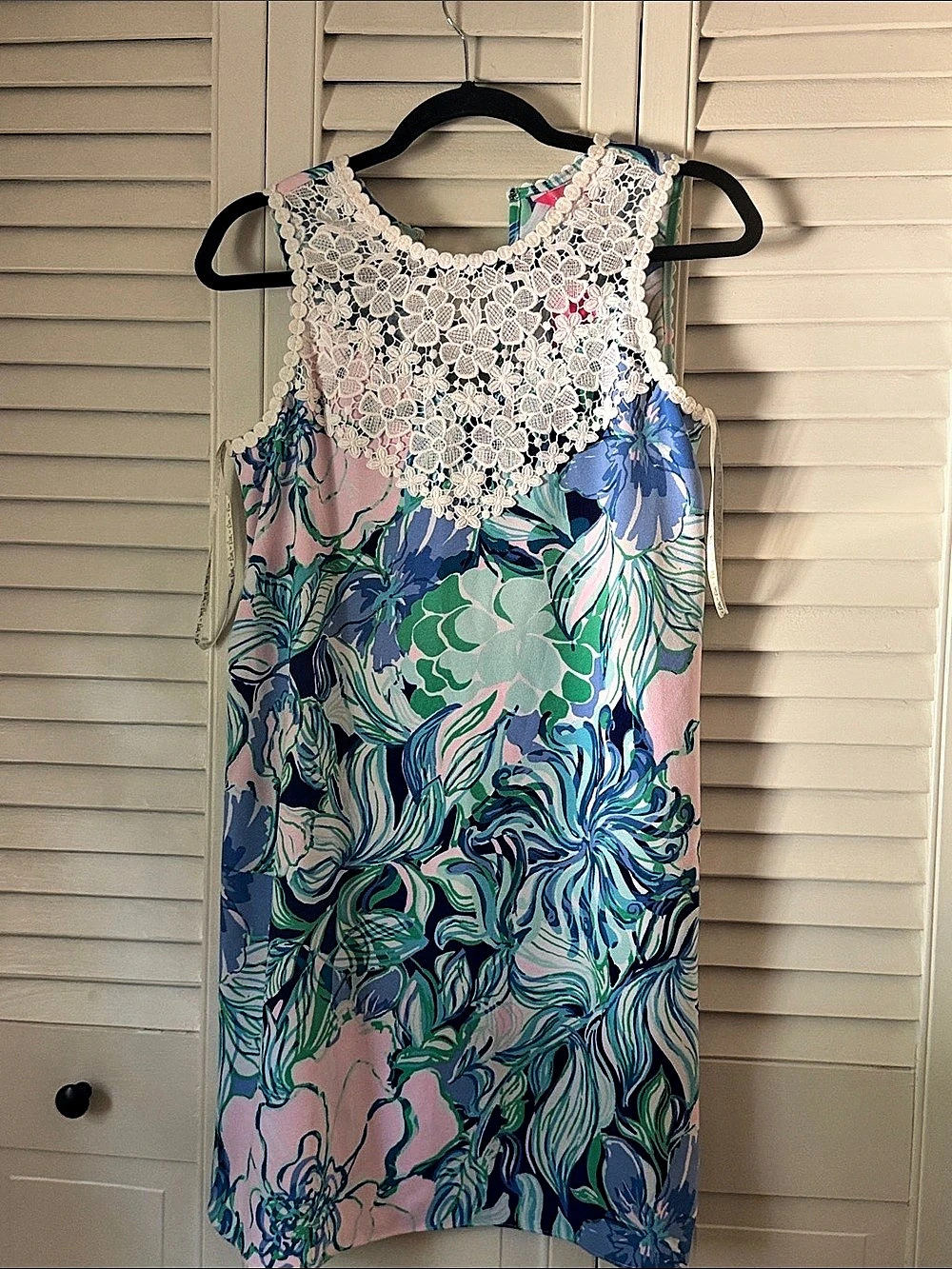 Lilly Pulitzer Mila Soft Shift Floral Dress Blue & Pink Size 2